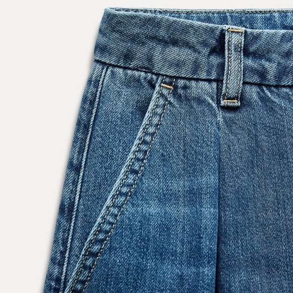 NWT ZARA MID-RISE Z1975 WIDE LEG JEANS 28 (US 6) - Picture 5 of 6